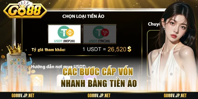 Các bước cấp vốn nhanh bằng tiền ảo